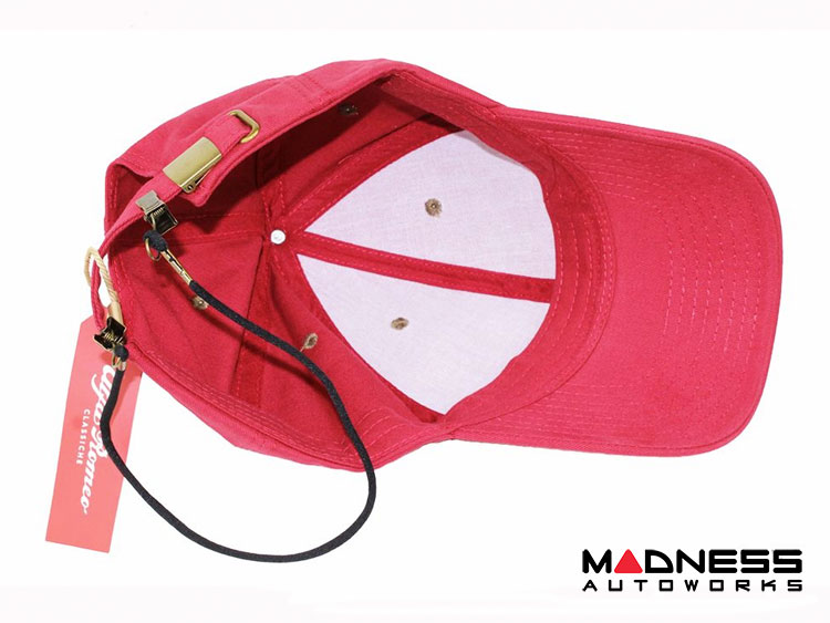 Alfa Romeo Cap - Red w/ Bronze Accents - Classiche